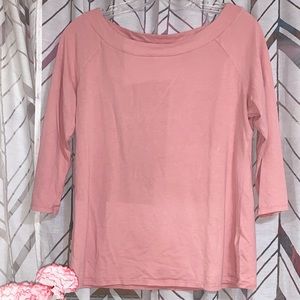Dusty Rose 3/4 Sleeve Women’s Top
